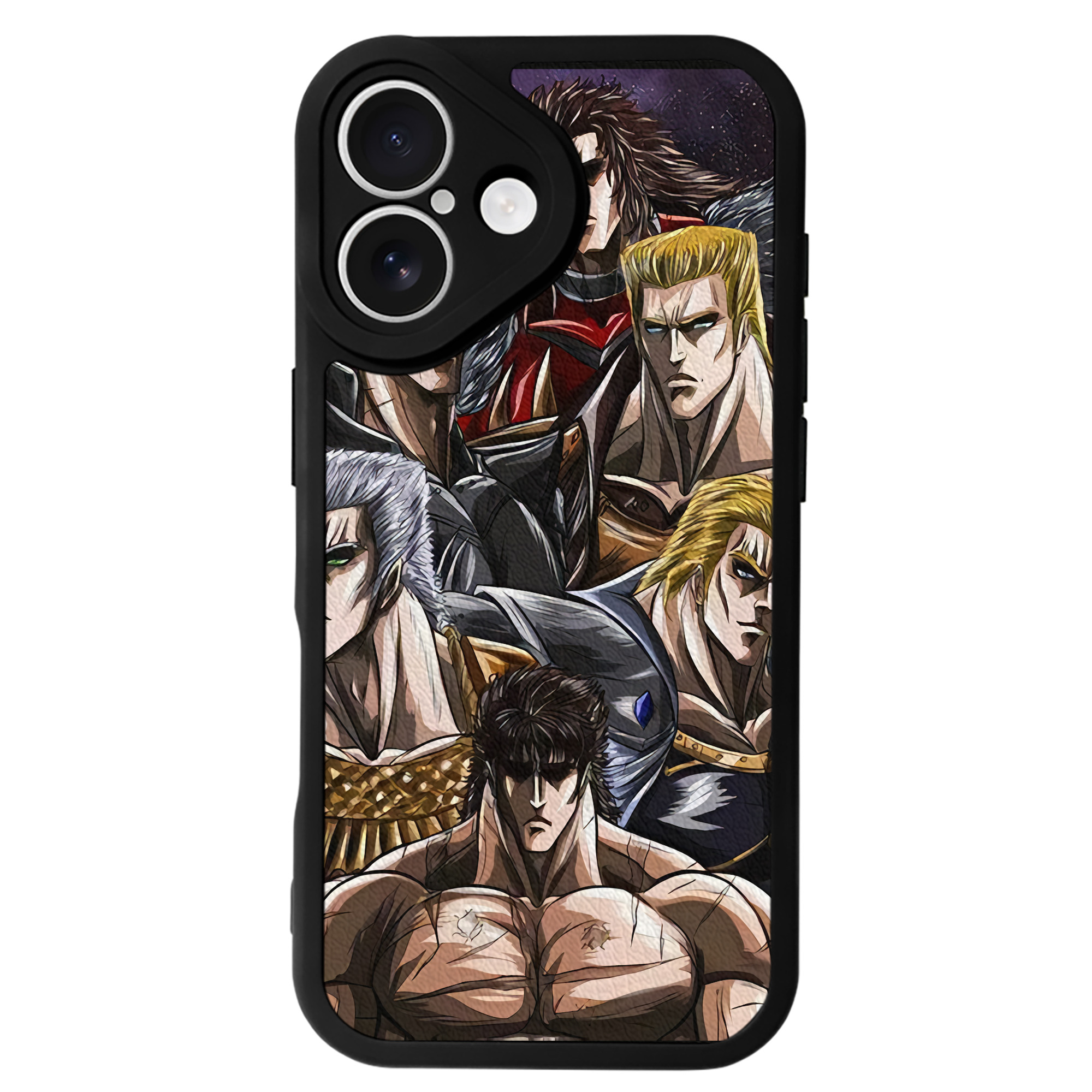 （画像用） 北斗の拳 Fist of the North Star 【iPhone 16シリーズ対応】シリコンスマホケース（レザー調） 材質：シリコン